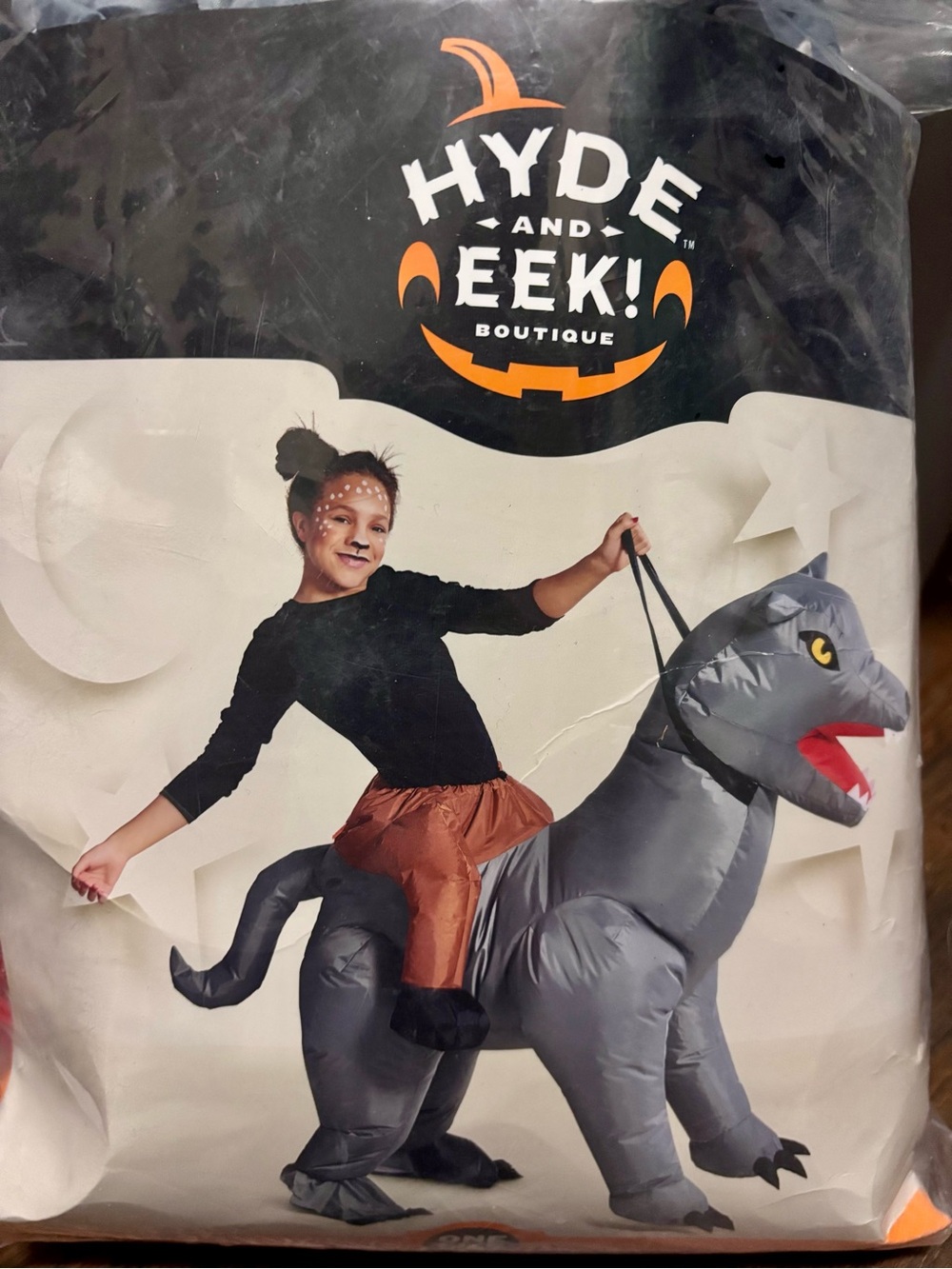 Halloween Unisex Kids Wolf Rider Inflatable Costume One Size